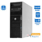 HP Z620 Tower Xeon 2xE5-2667(6-Cores)/96GB DDR3/2TB SSD/Nvidia 1GB/DVD/7P Grade A+ Workstation Refur