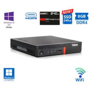 Lenovo ThinkCentre M920q Tiny WiFi i5-9600T/8GB DDR4/240GB SSD New/No ODD/10IoT Grade A Refurbished