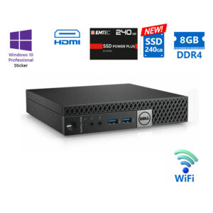 Dell Optiplex 7040 DM WiFi i5-6500T/8GB DDR4/240GB SSD New/No ODD/10P Grade A Refurbished PC