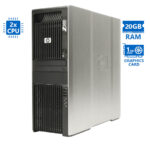 HP Z600 Tower Xeon 2x X5650(6-Cores)/20GB DDR3/500GB/Nvidia 1GB/DVD/7P Grade A Workstation Refurbish