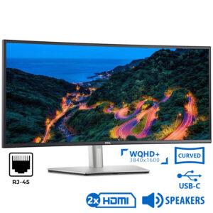 Used Monitor U3423WE Curved/Dell/34”UW-QHD/3440x1440/Silver/Black/w/Speakers/DP & 2xHDMI & USB-Type-