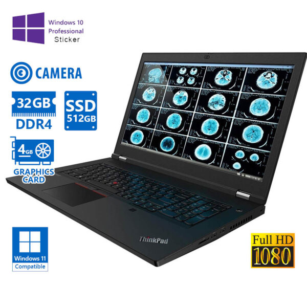 Lenovo ThinkPad P17 Gen1 i5-10400U/17.3”FHD/32GB DDR4/512GB SSD/No ODD/Quadro T1000 4GB/Camera/10P G - Image 1