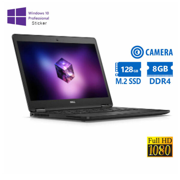 Dell (A-) Latitude E7470 i5-6300U/14\"FHD/8GB DDR4/128GB M.2 SSD/No ODD/Camera/10P Grade A- Refurbish - Image 1