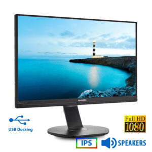 Used (A-) Monitor 241B7QUPEB/00 IPS LED/Philips/24\"FHD/1920x1080/Wide/Black/w/Speakers/USB Docking/G