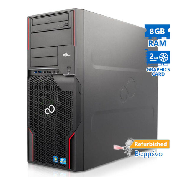 Fujitsu Celsius M720 Tower Xeon E5-1650(6-Cores)/8GB DDR3/1TB/Nvidia 2GB/DVD/7P Grade A+ Workstation - Image 1