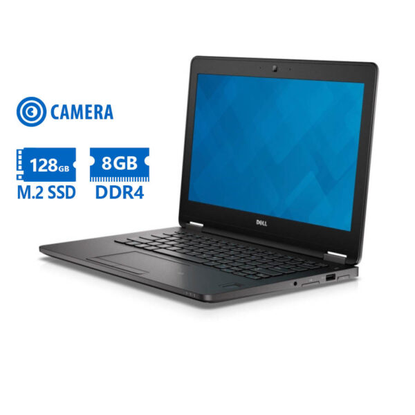 Dell (A-) Latitude E7270 i5-6300U/12.5\"/8GB DDR4/128GB M.2 SSD/No ODD/Camera/8P Grade A- Refurbished - Image 1