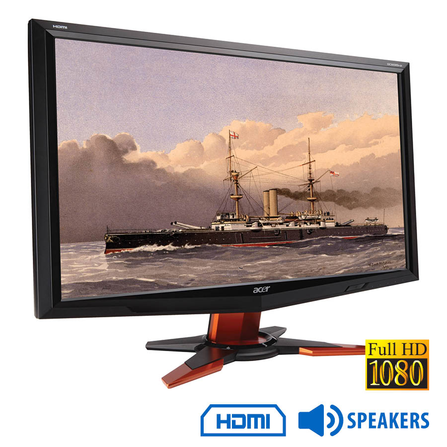 65769_1 Used Monitor GD245HQ/Acer/24"FHD/1920x1080/Wide/Black/w/Speakers/D-SUB & DVI-D & HDMI - Image 1