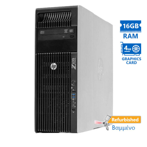 HP Z620 Tower Xeon E5-2609(4-Cores)/16GB DDR3/1TB/Nvidia 4GB/DVD/7PGrade A+ Workstation Refurbished - Image 1