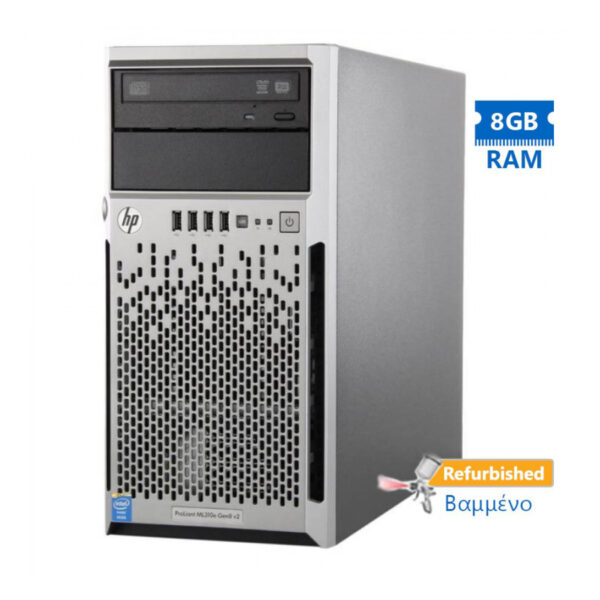 HP Proliant ML310e Gen8v2 Server Tower G3240/8GB DDR3/No HDD/8SFF/2xPSU/DVD/P420i-1GB Grade A+ Refur - Image 1