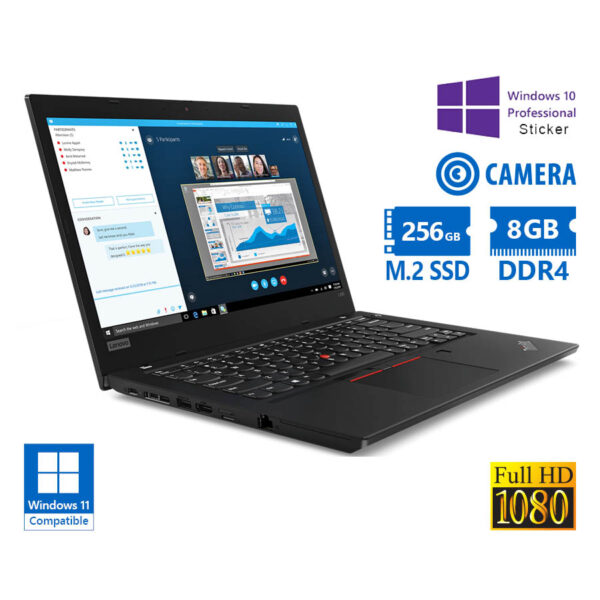 Lenovo (A-) ThinkPad L480 i5-8250U/14\"FHD/8GB DDR4/256GB M.2 SSD/No ODD/Camera/10P Grade A- Refurbis - Image 1