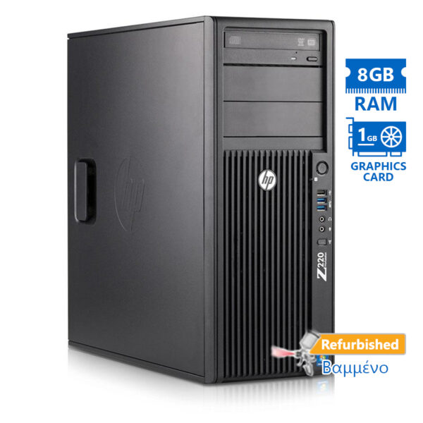 HP Z220 Tower Xeon E3-1225v2/8GB DDR3/1TB/Nvidia 1GB/DVD/7P Grade A+ Workstation Refurbished PC - Image 1