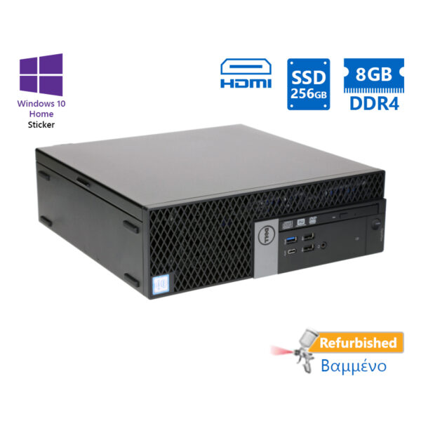 Dell 7050 SFF i5-7500/8GB DDR4/256GB SSD/DVD/10H Grade A+ Refurbished PC - Image 1