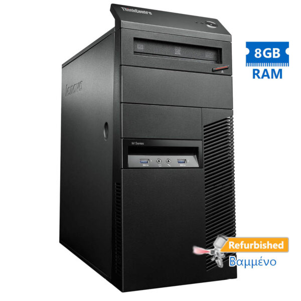 Lenovo M83 Tower i5-4670/8GB DDR3/1TB/DVD/7P Grade A+ Refurbished PC - Image 1