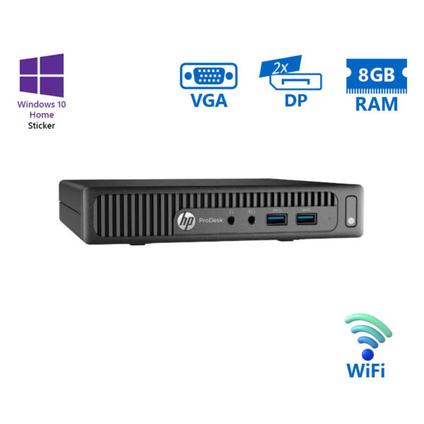 HP ProDesk 400G2 DM WiFi i3-6100T/8GB DDR3/500GB/No ODD/10H Grade A Refurbished PC - Image 1