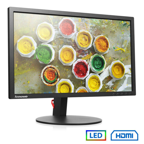 Used Monitor T2254p LED/Lenovo /22\"/1680x1050/Wide/Black/D-SUB & DP & HDMI - Image 1