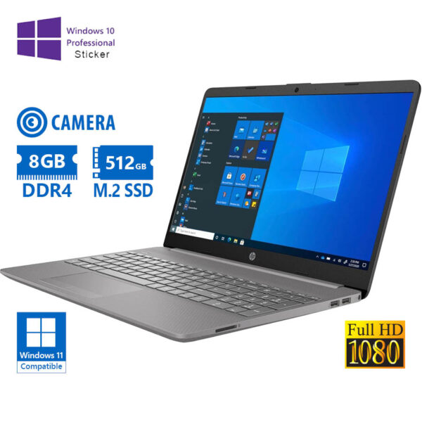 HP 250 G9 i5-1235U/15.6\"FHD/8GB DDR4/512GB M.2 SSD/No ODD/Camera/11P Grade A Refurbished Laptop - Image 1