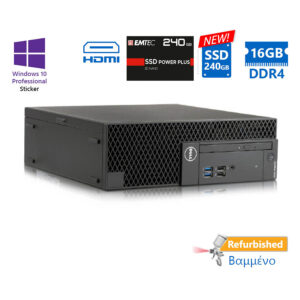 Dell 3050 SFF i5-7500/16GB DDR4/240GB SSD New/DVD/10P Grade A+ Refurbished PC