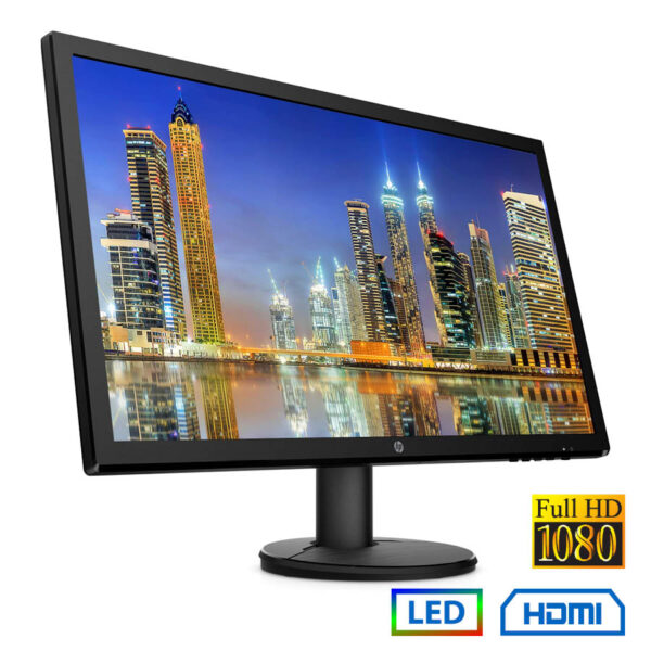 Used Monitor V24 LED/HP/24\"FHD/1920x1080/Wide/Black/D-SUB & HDMI - Image 1