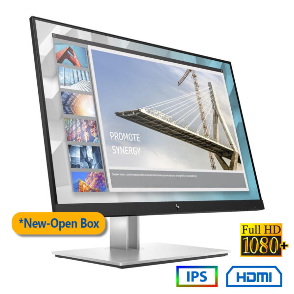 Used Monitor E24i G4 IPS LED/HP/24\"FHD/1920x1200/Wide/Silver/Black/New-Open Box/D-SUB & DP & HDMI & - Image 1