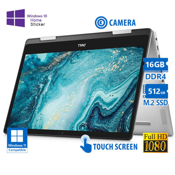 Dell Inspiron 5491 Hybrid (2 in 1) i7-10510U/14\"FHD Touchscreen/16GB DDR4/512GB M.2 SSD/No ODD/Camer - Image 1