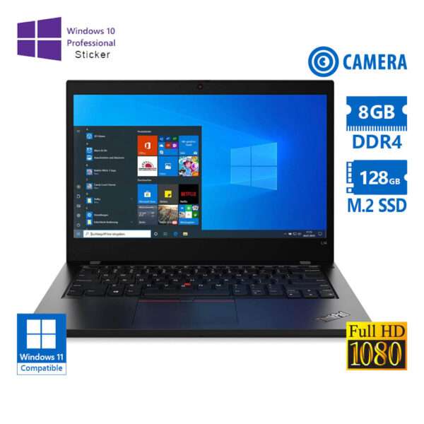 Lenovo (B) ThinkPad L14 Gen 1 i5-10210U/14\"FHD/8GB DDR4/128GB M.2 SSD/No ODD/Camera/10P Grade B Refu - Image 1