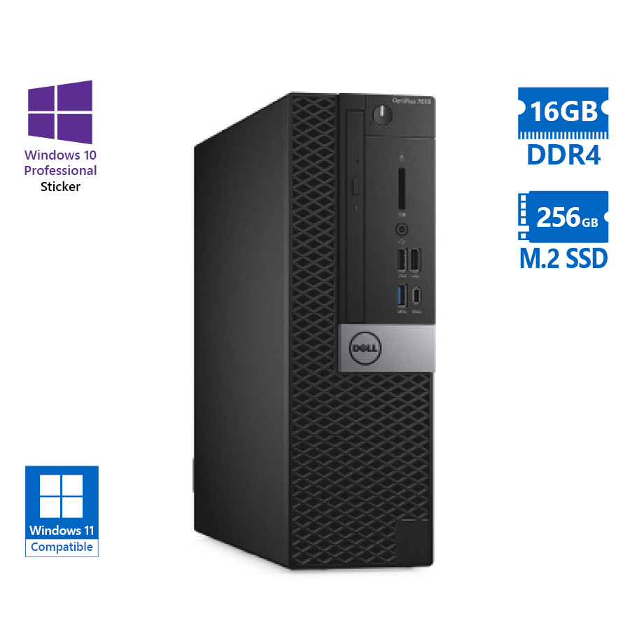 101551_1 Dell 7070 SFF i7-9700/16GB DDR4/256GB M.2 SSD/No ODD/10P Grade A Refurbished PC - Image 1