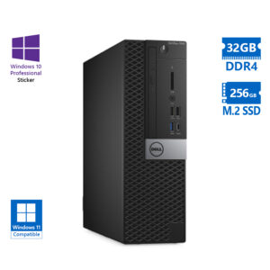 Dell 7070 SFF i7-9700/32GB DDR4/256GB M.2 SSD/No ODD/10P Grade A Refurbished PC