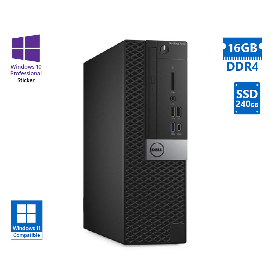 101568_1 Dell 7070 SFF i7-9700/16GB DDR4/240GB SSD New/DVD/10P Grade A Refurbished PC - Image 1