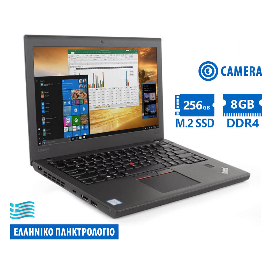 101586_1 Lenovo ThinkPad X270 i5-6300U/12.5\"/8GB DDR4/256GB M.2 SSD/No ODD/Camera/Grade A Refurbished Laptop - Image 1