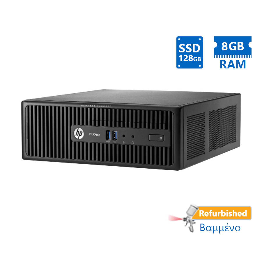 101592_1 HP 400G2.5 SFF i5-4590s/8GB DDR3/128GB SSD/DVD/8P Grade A+ Refurbished PC - Image 1
