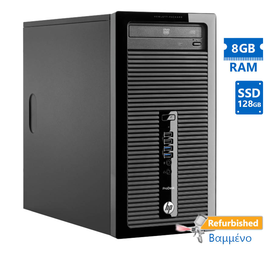 101614_1 HP 490G2 Tower i5-4590/8GB DDR3/128GB SSD/DVD/8P Grade A+ Refurbished PC - Image 1