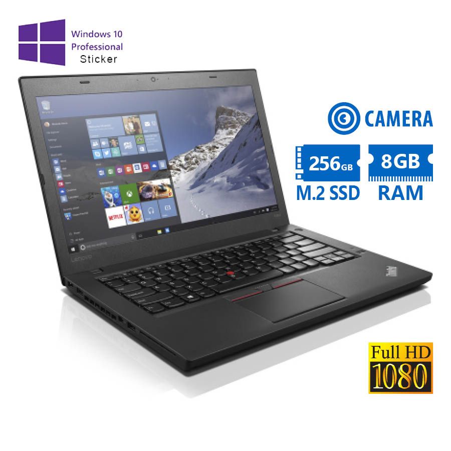 101630_1 Lenovo (A-) ThinkPad T460 i5-6200U/14”FHD/8GB DDR3/256GB SSD/No ODD/Camera/10P Grade A- Refurbished - Image 1