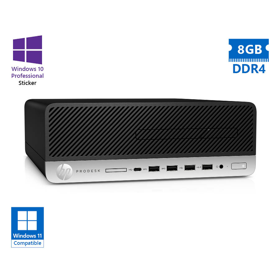 101639_1 HP 600G4 SFF i3-8100/8GB DDR4/500GB/No ODD/10P Grade A Refurbished PC - Image 1