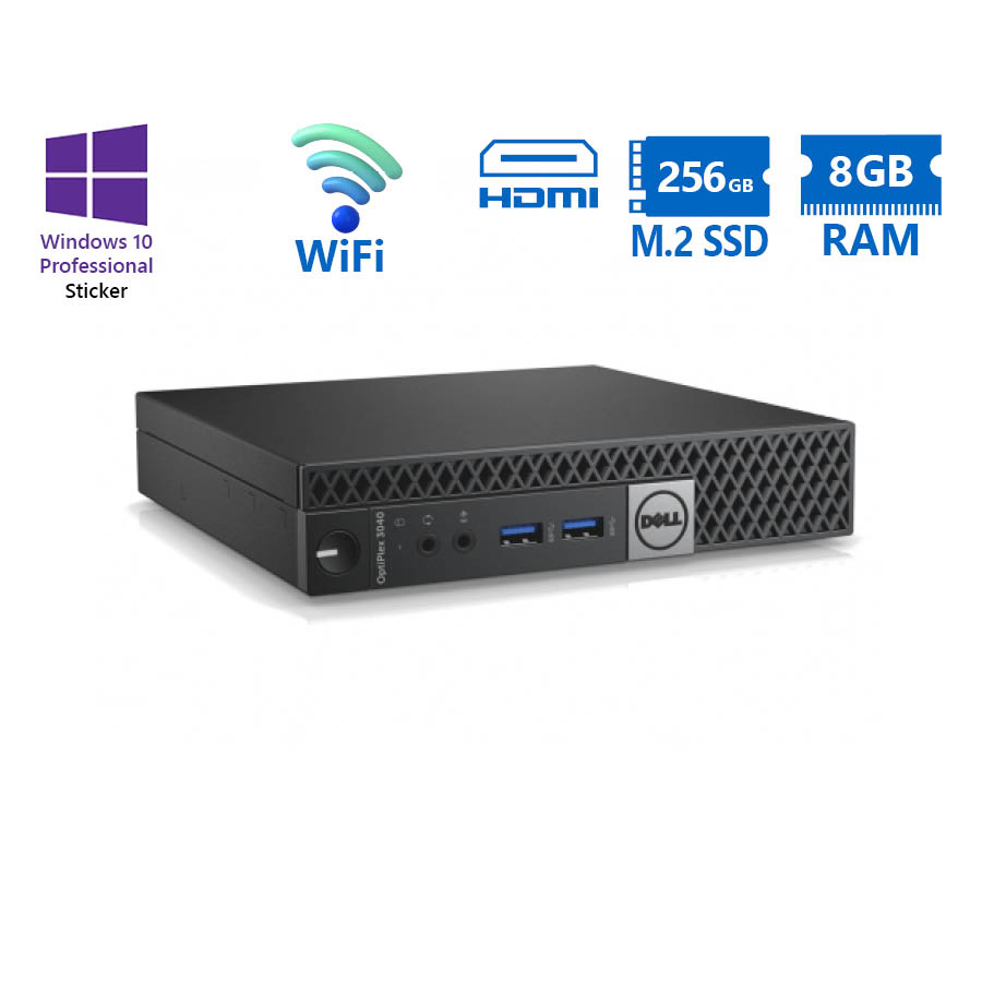 101641_1 Dell Optiplex 3040 DM WiFi i5-6500T/8GB DDR3/256GB M.2 SSD/No ODD/10P Grade A Refurbished PC - Image 1