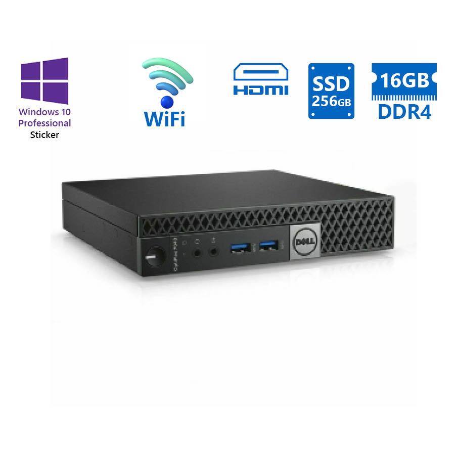 101647_1 Dell Optiplex 7040 DM WiFi i5-6500T/16GB DDR4/256GB SSD/No ODD/10P Grade A Refurbished PC - Image 1