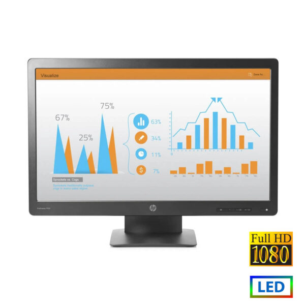 Used Monitor P232 LED/HP/23\"FHD/1920x1080/Wide/Black/D-SUB & DP - Image 1