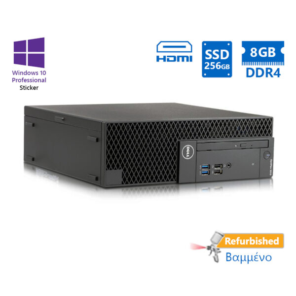 Dell 3050 SFF i5-7500/8GB DDR4/256GB SSD/DVD/10P Grade A+ Refurbished PC - Image 1