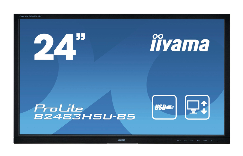 M-B2483HSU-NS-GB IIYAMA used οθόνη B2483HSU LED, 24" 1920x1080, VGA/DVI/DisplayPort, χωρίς βάση, Grade B - Image 1