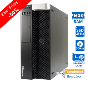 Dell Precision T3600 Tower Xeon E5-1620(4-Cores)/16GB DDR3/256GB SSD & 500GB/Nvidia 1GB/DNo ODD/7P G
