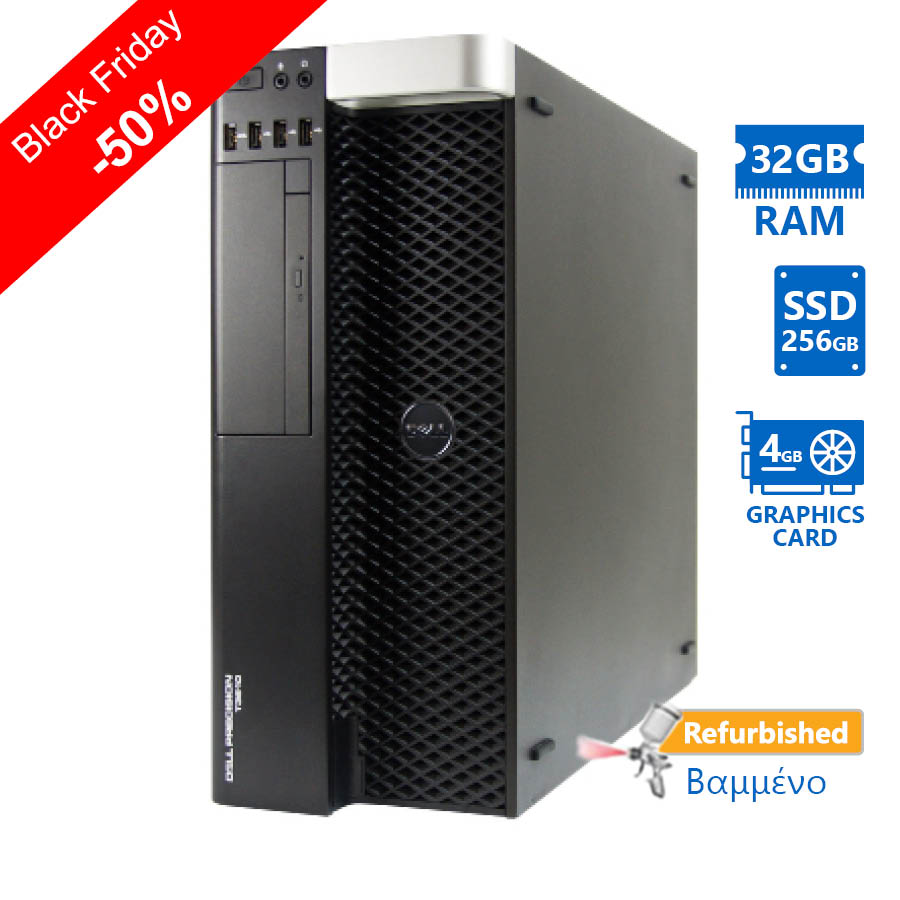 100704_1 Dell Precision T3610 Tower Xeon E5-1620v2(4-Cores)/32GB DDR3/256GB SSD/Nvidia 4GB/DVD/8P Grade A+ Wo - Image 1