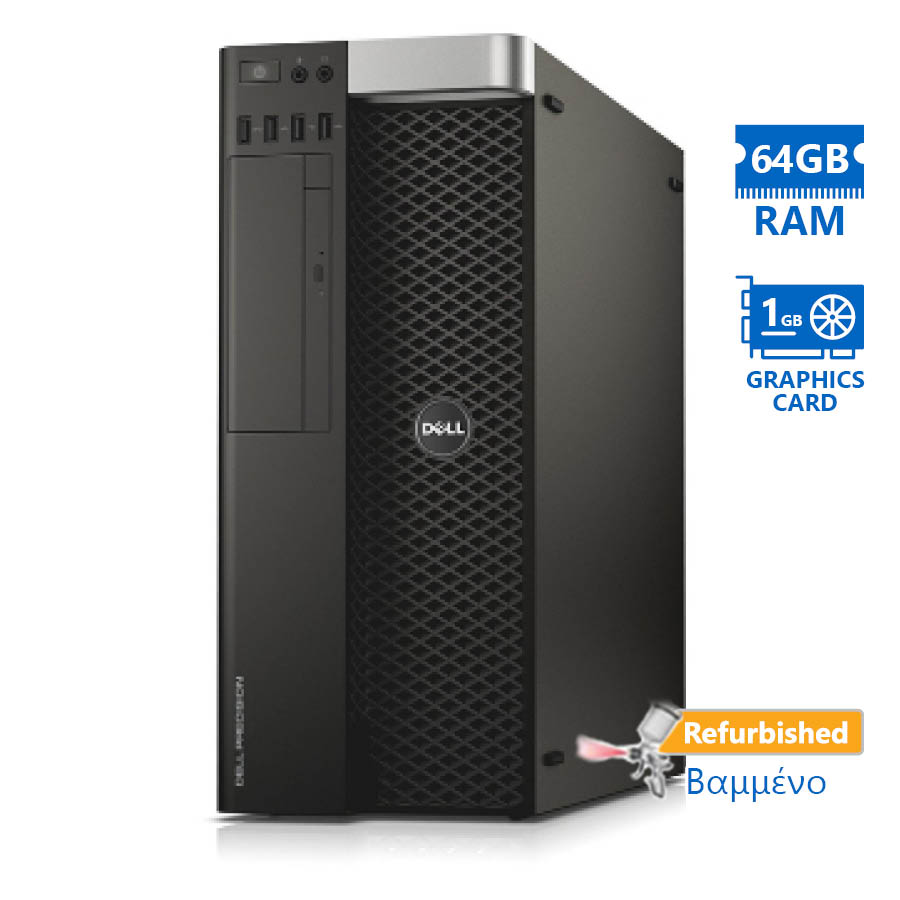 101656_1 Dell Precision T5600 Tower Xeon 2xE5-2620(6-Cores)/64GB DDR3/2TB/Nvidia 1GB/DVD/7P Grade A+ Workstat - Image 1