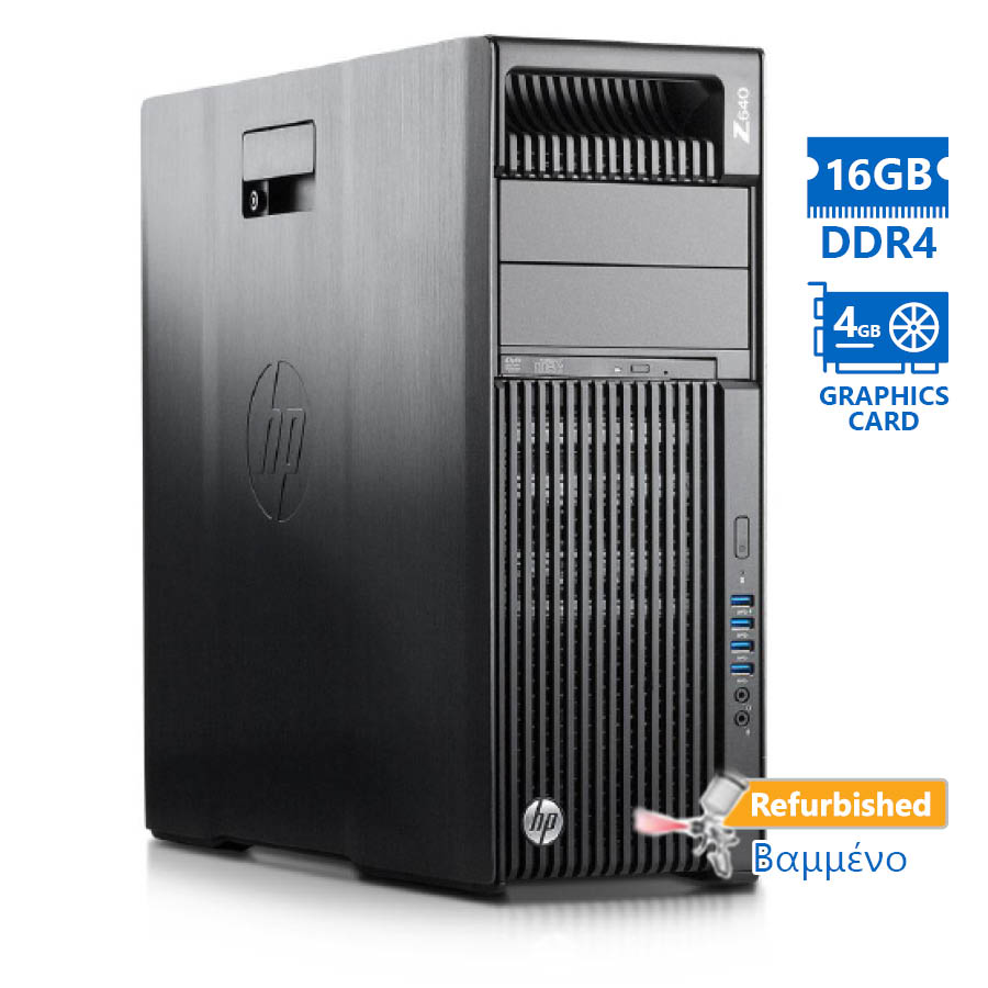 101672_1 HP Z640 Tower Xeon E5-2620v3(6-Cores)/16GB DDR4/2TB/Nvidia 4GB/DVD/8P Grade A+ Workstation Refurbish - Image 1