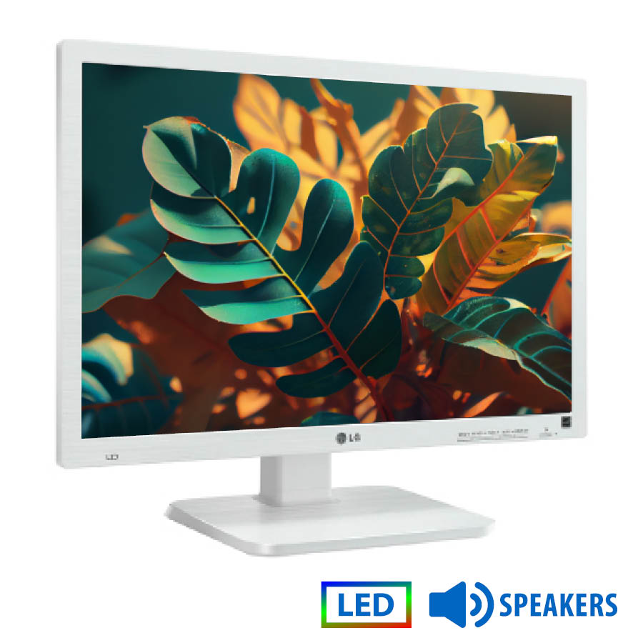 101682_1 Used (A-) Monitor 22MB65PY LED/LG /22\"/16800x1050/Wide/White/w/Speakers/Grade A-/D-SUB & DVI-D - Image 1