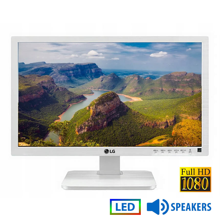101684_1 Used (A-) Monitor 24MB37PM LED/LG/24\"FHD/1920x1080/Wide/White/w/Speakers/Grade A-/D-SUB & DVI-D - Image 1
