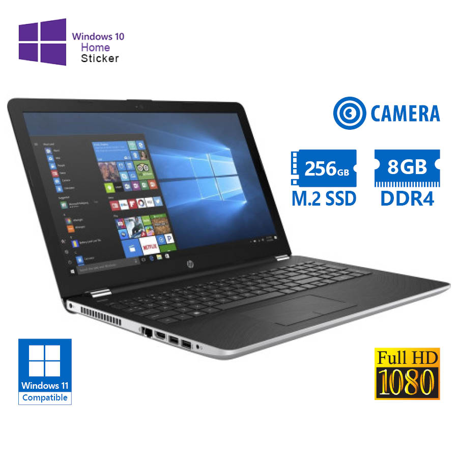 101690_1 HP 15-BS0XX i5-8250U/15.6\"FHD/8GB DDR4/256GB M.2 SSD/DVD/Camera/10H Grade A Refurbished Laptop - Image 1