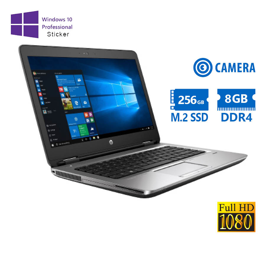 101693_1 HP ProBook 640 G2 i5-6200U/14\"FHD/8GB DDR4/256GB M.2 SSD/DVD/Camera/10P Grade A Refurbished Laptop - Image 1