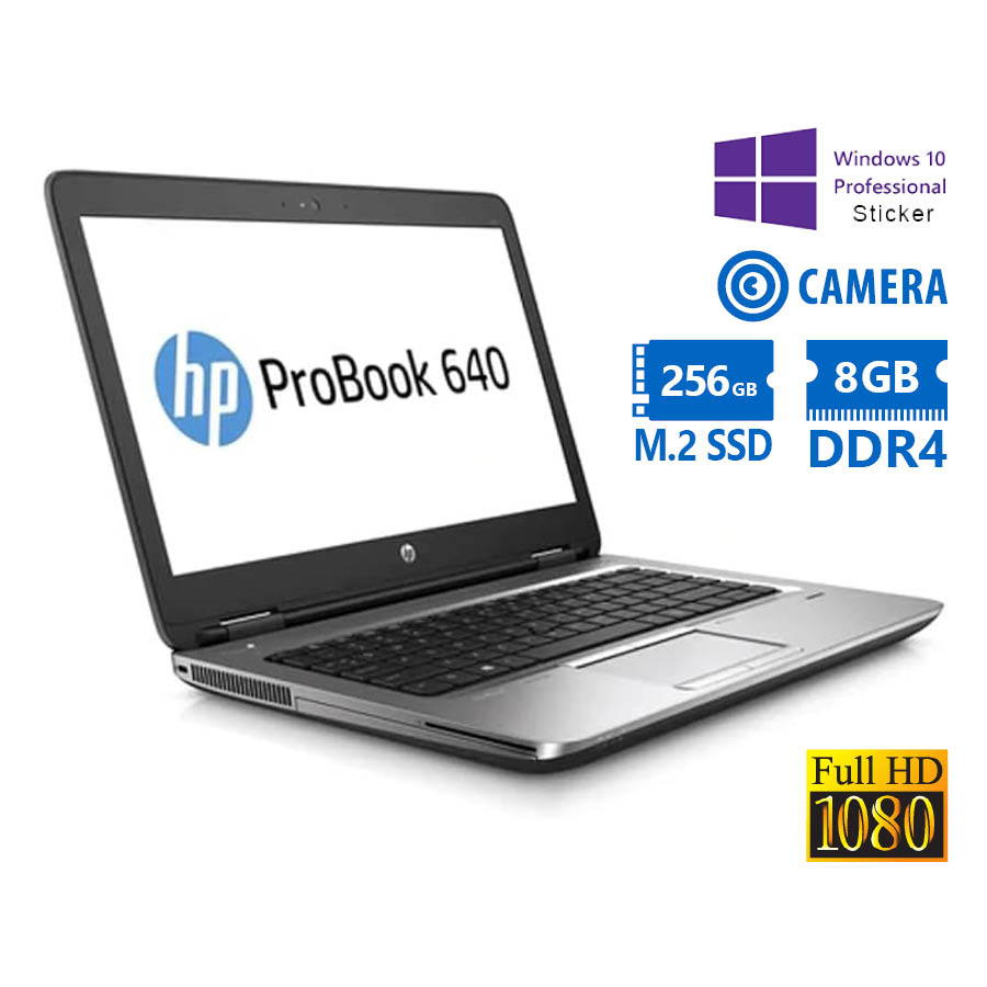 101695_1 HP ProBook 640 G3 i5-7200U/14\"FHD/8GB DDR4/256GB M.2 SSD/DVD/Camera/10P Grade A Refurbished Laptop - Image 1