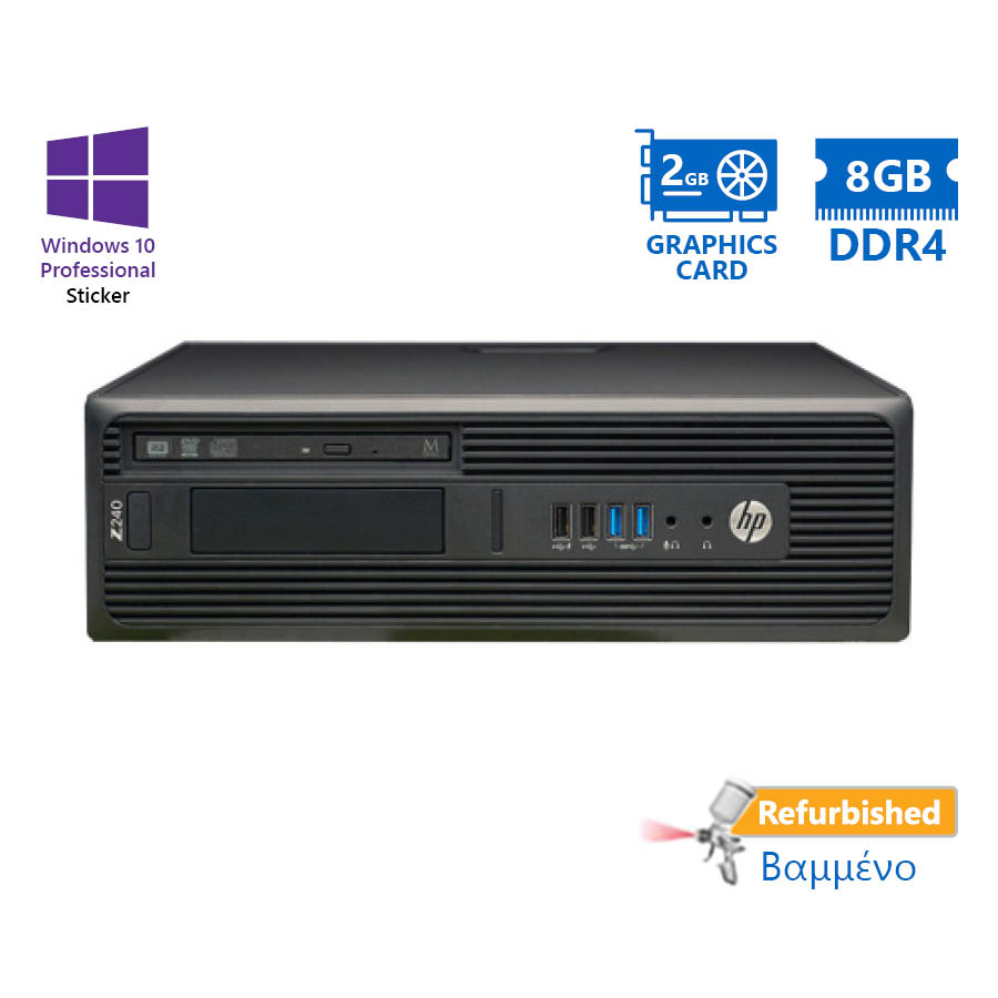 101703_1 HP Z240 SFF i5-6500/8GB DDR4/1TB/Nvidia 2GB/DVD/10P Grade A+ Workstation Refurbished PC - Image 1