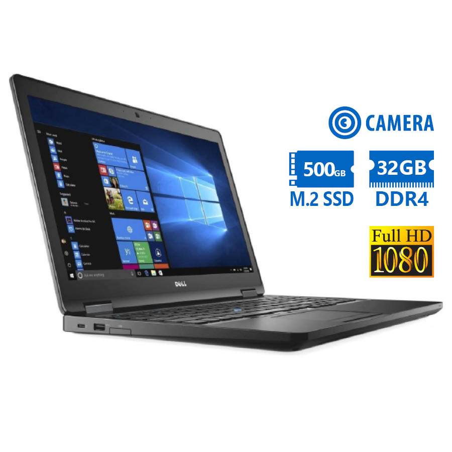101717_1 Dell Latitude 5580 i7-7820HQ/15.6``FHD/32GB DDR4/500GB M.2 SSD/No ODD/Camera/Grade A Refurbished Lap - Image 1