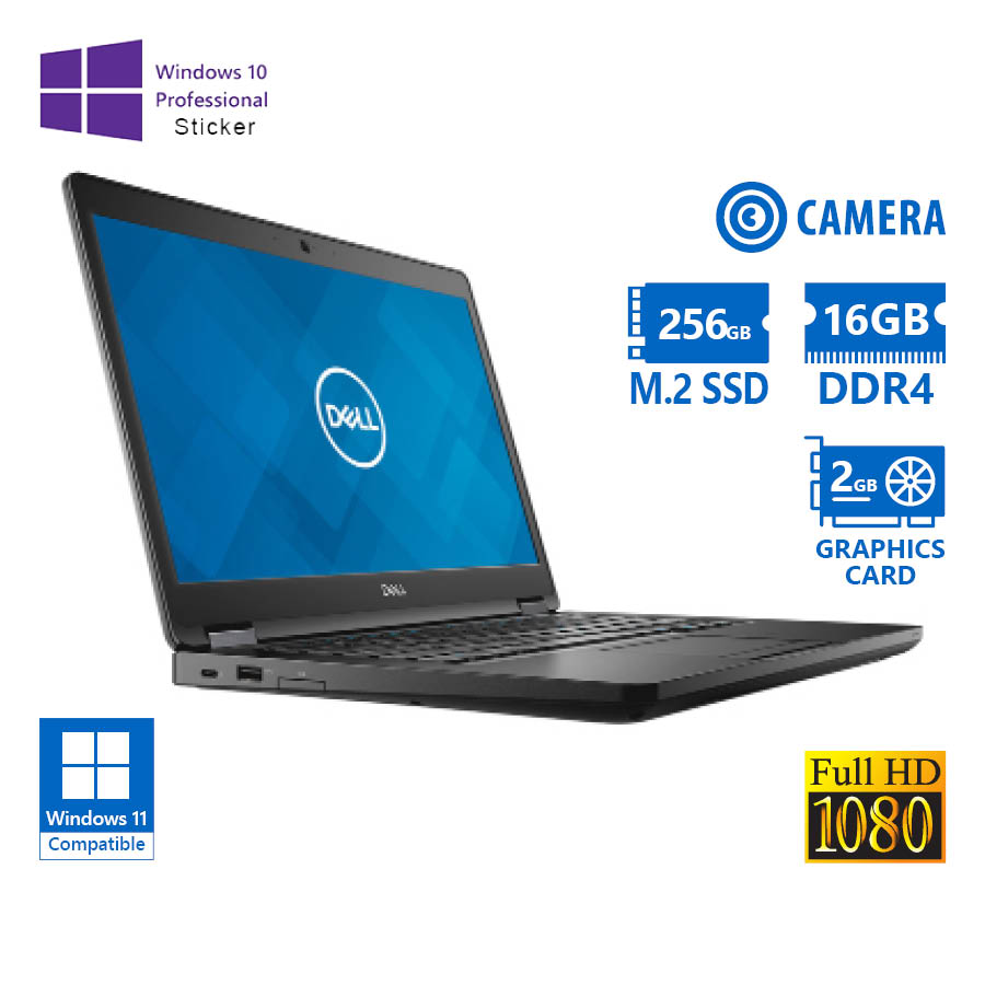101724_1 Dell Latitude 5490 i7-8650U/14``FHD/16GB DDR4/256GB M.2 SSD/No ODD/GeForce MX130 (2GB)/Camera/10P Gr - Image 1